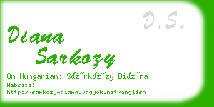 diana sarkozy business card